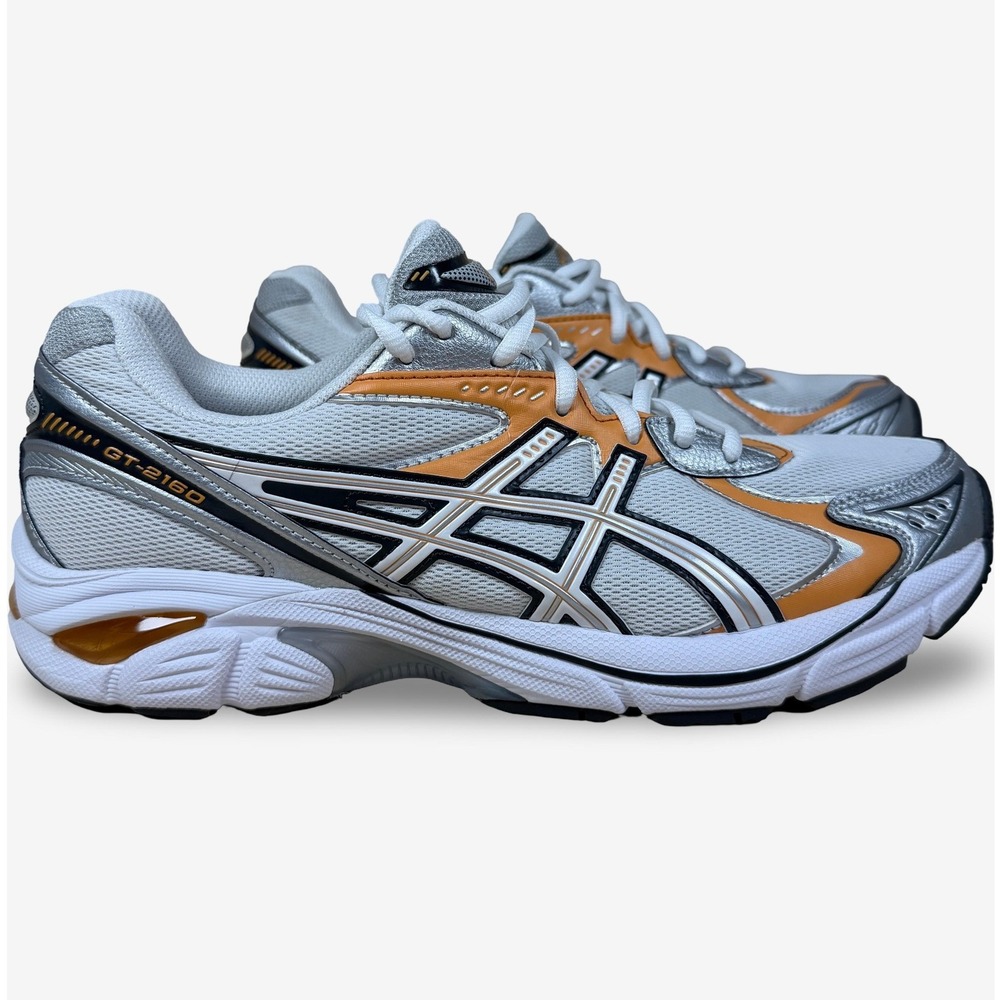 ASICS GT-2160 Cream Pure Silver Gold Running Shoes Mens 9 1203A320-100